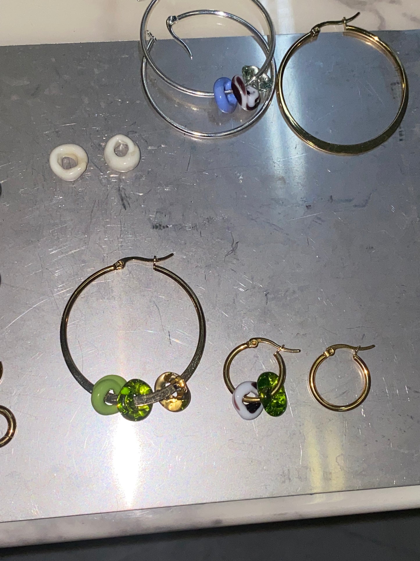 Gold Stainless Steel Thin Mini's Stacking Hoops