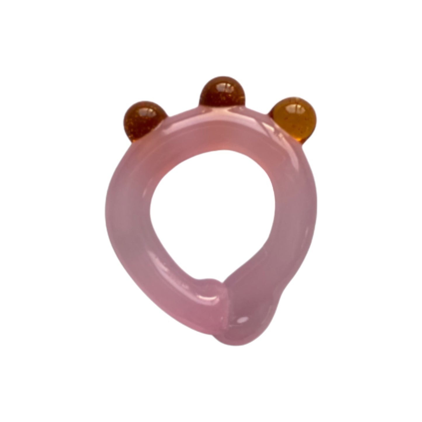 Quartz Amber Peachy Ailie Bubble Ring.