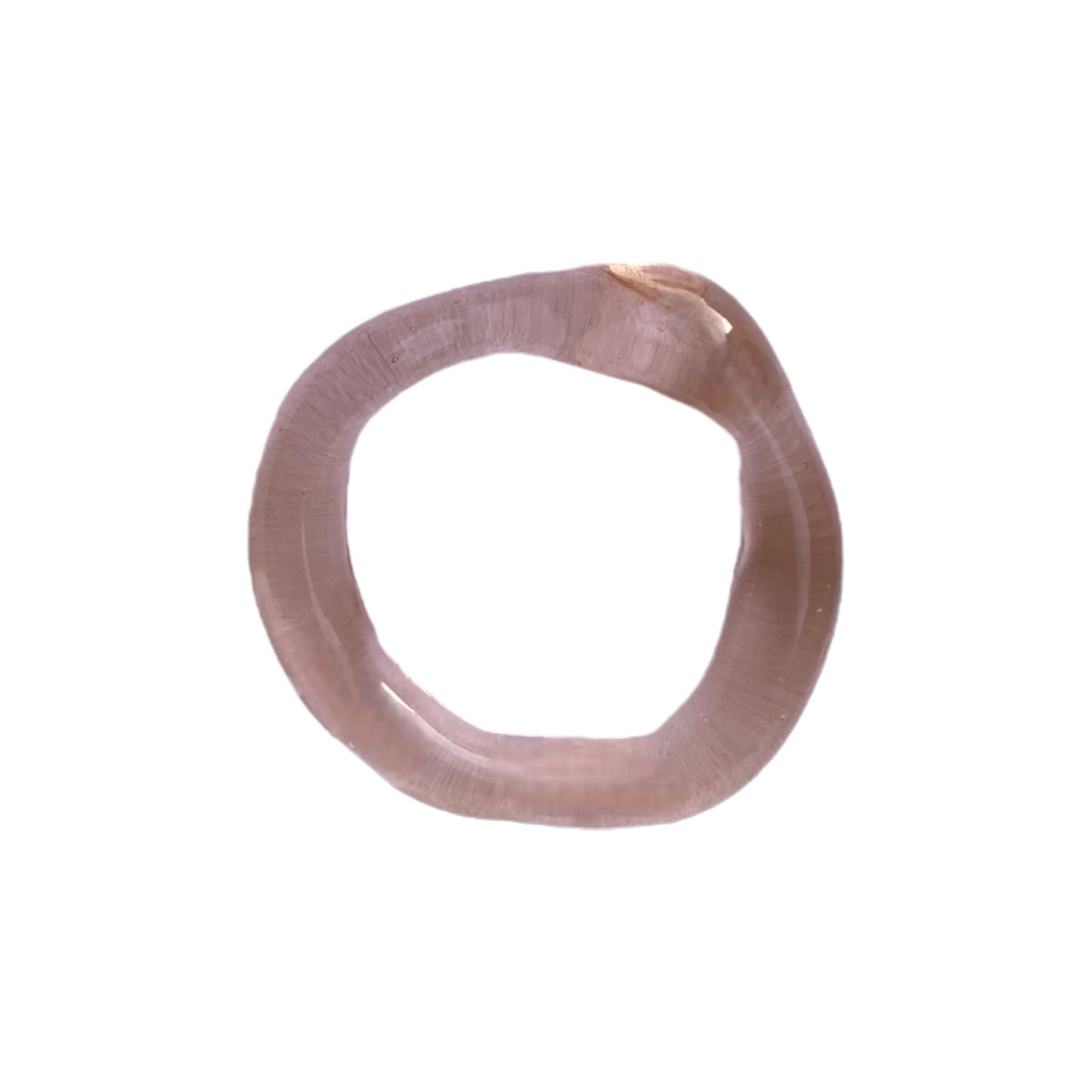 Clear Pink Plain Ring