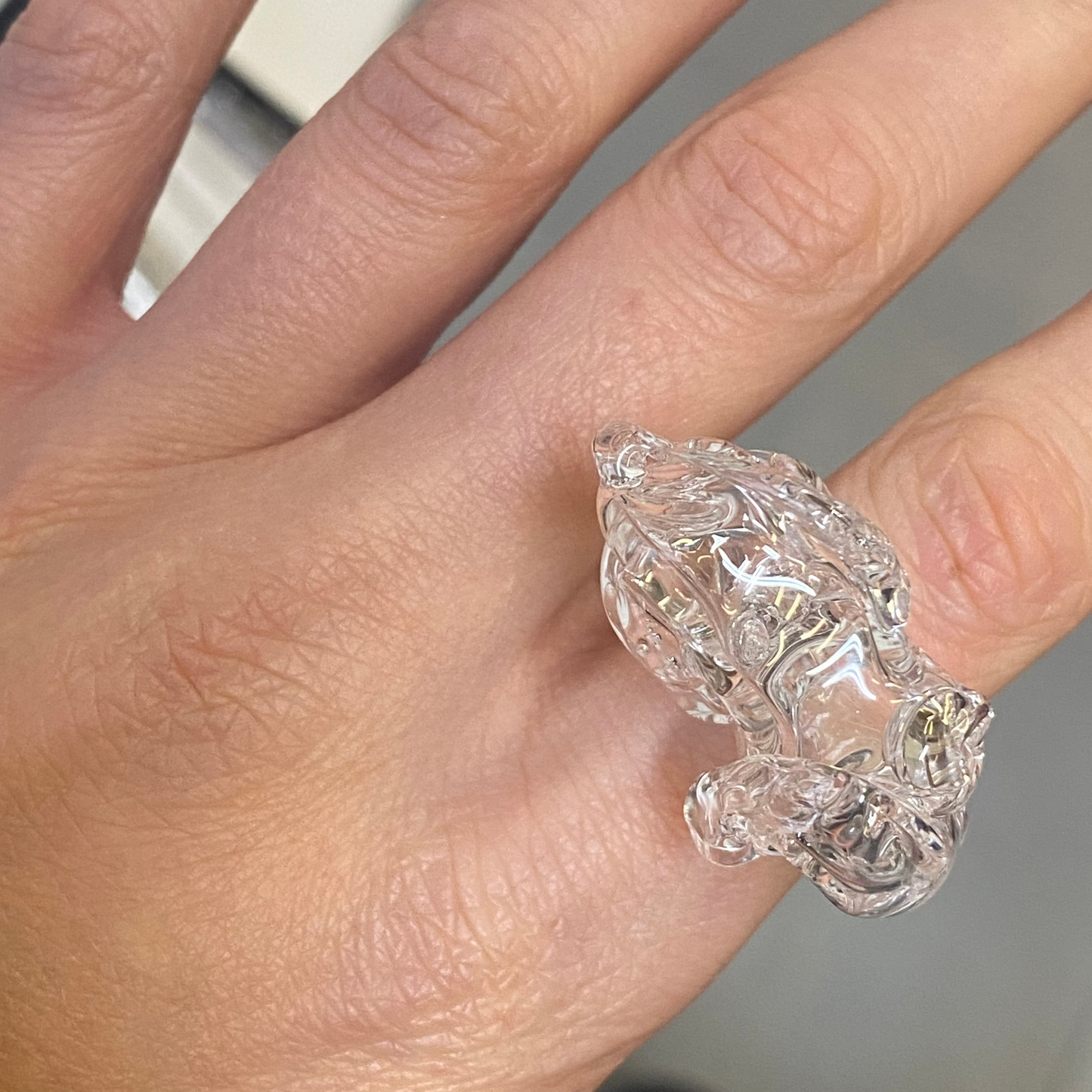 Molten Daydream Glass Dome Bubble Ring - Showstopper.