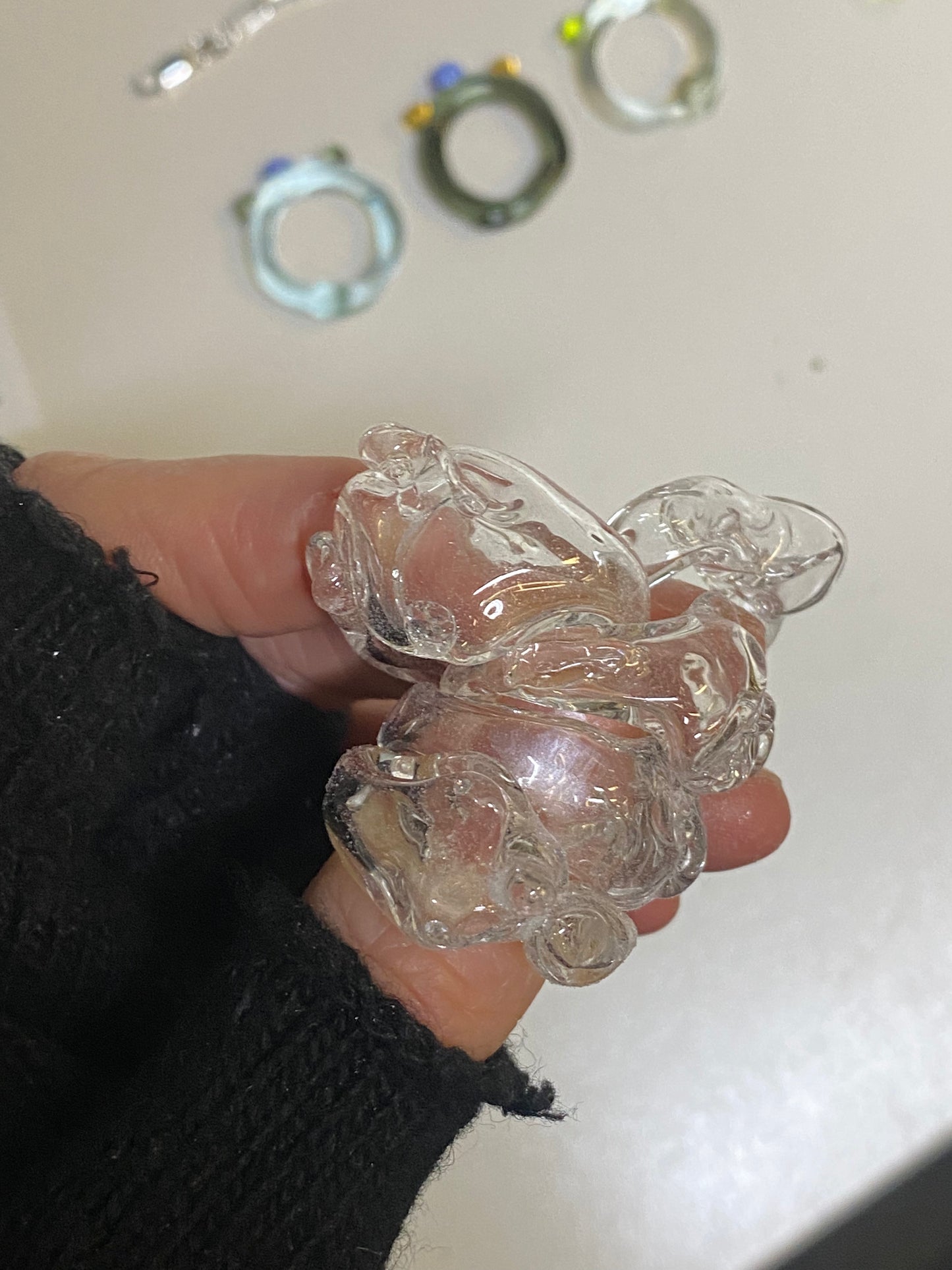 Molten Daydream Glass Dome Bubble Ring - Statement Stacker.