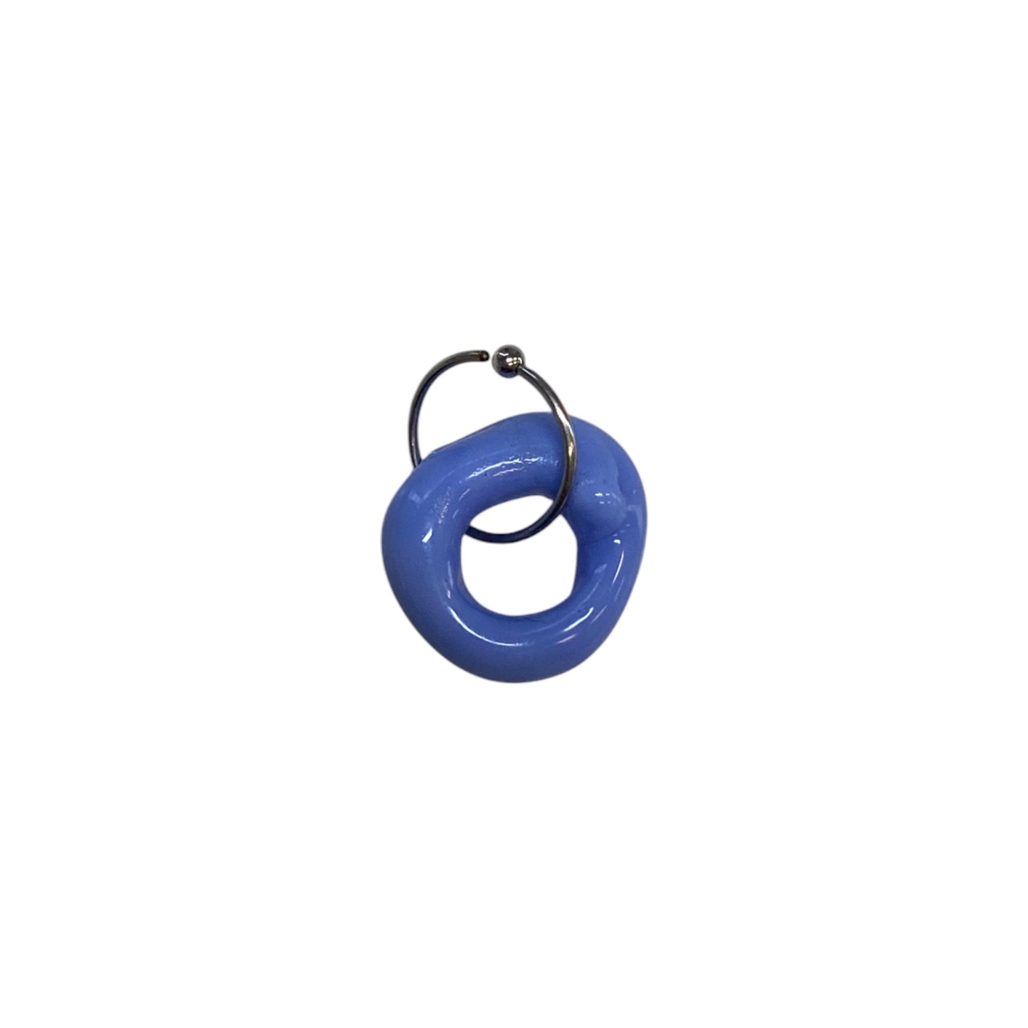 Glass Donut Charm Belly Hoop - The opaques