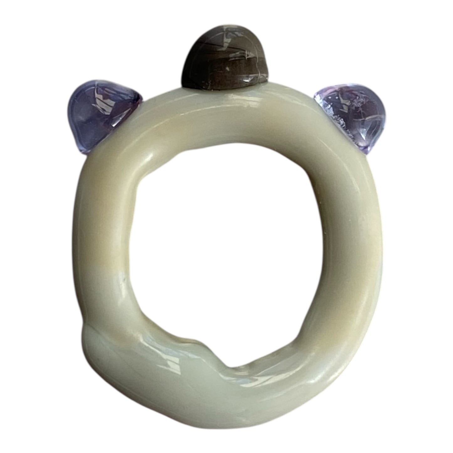 Greys and Light Sage Bubble Ring
