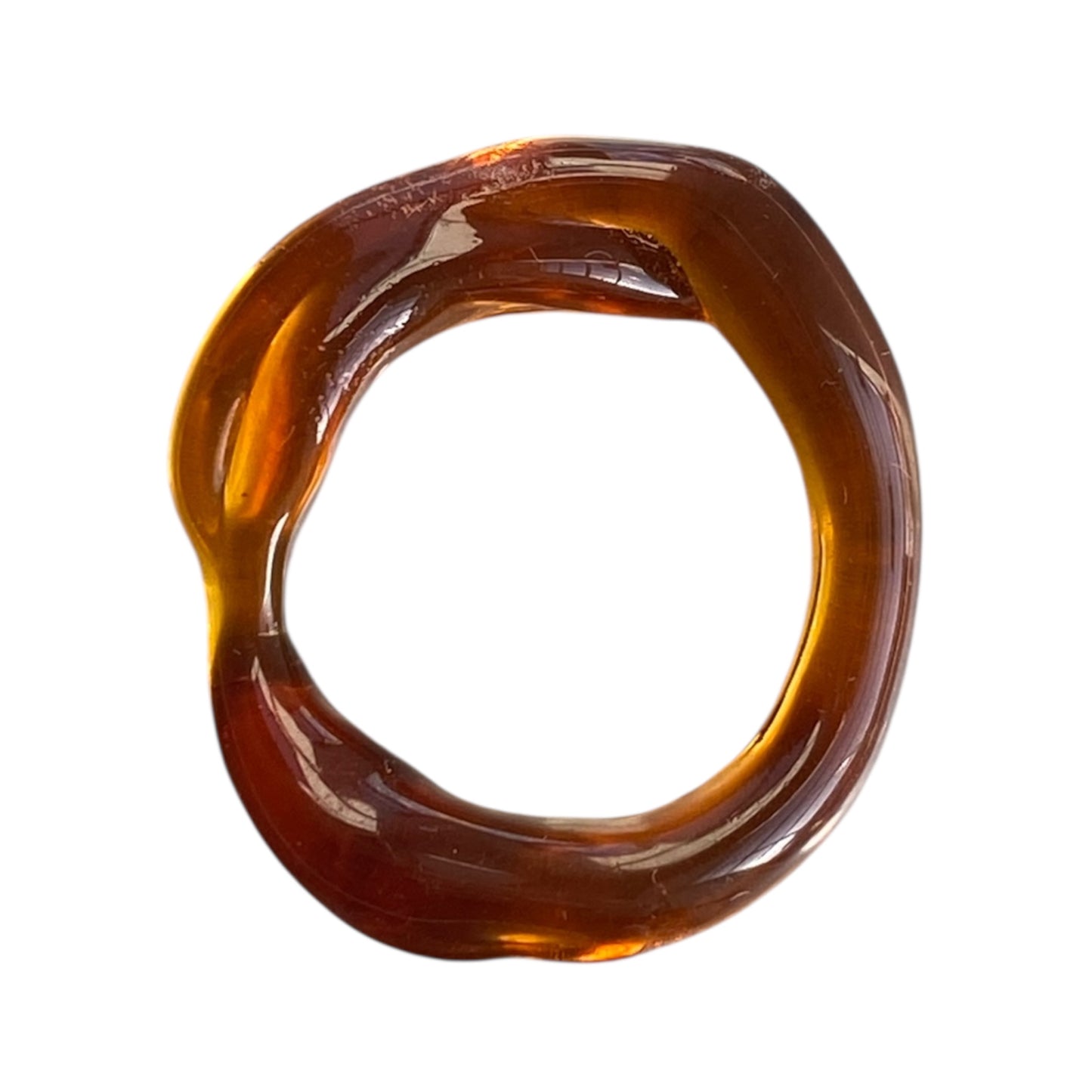 Amber Plain Ring