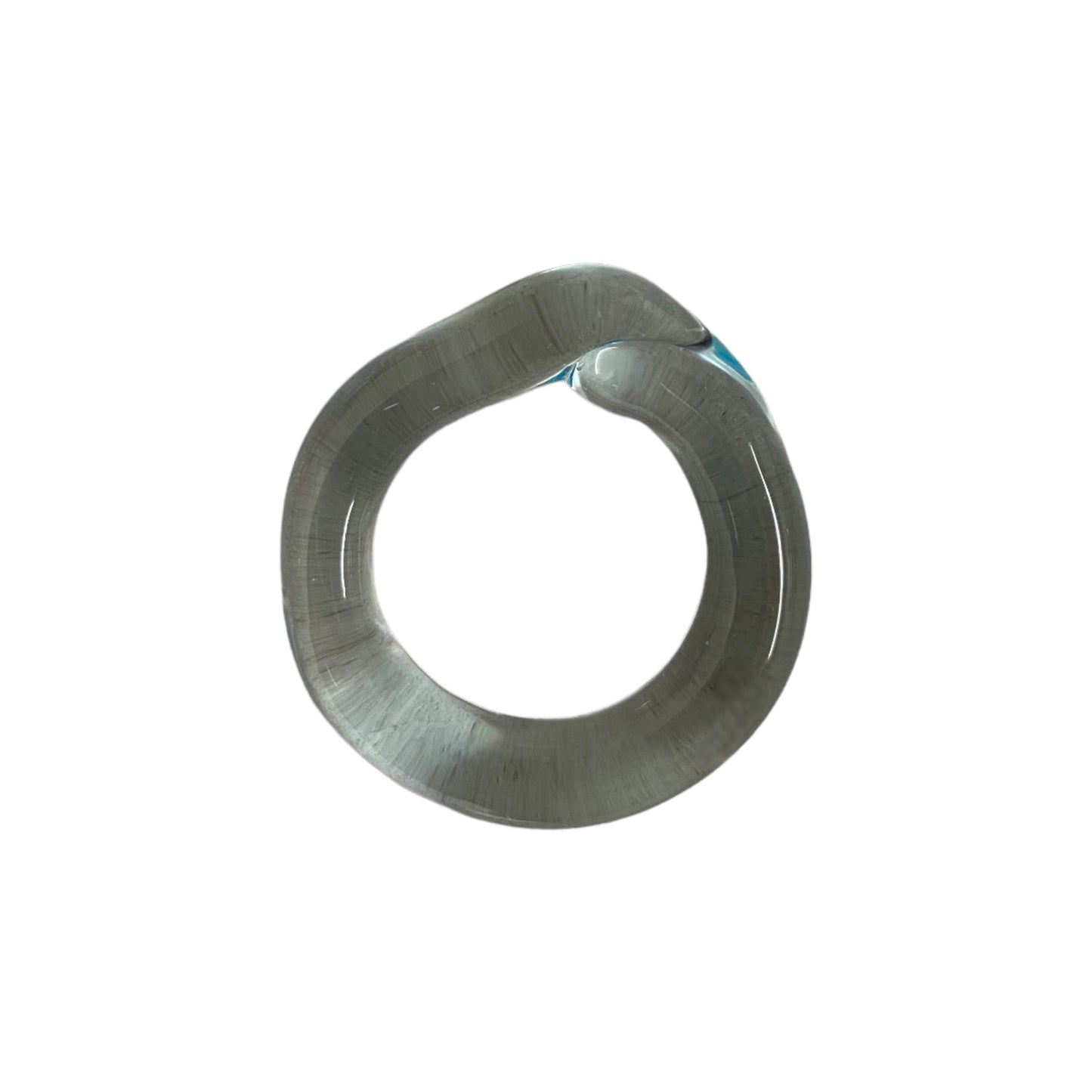 Clear Grey Plain Ring