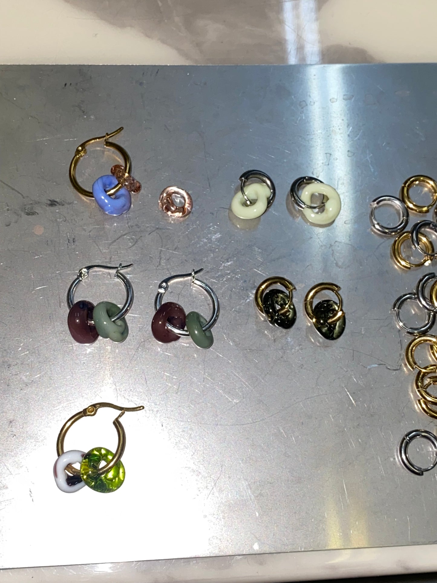 Gold Stainless Steel Thin Mini's Stacking Hoops