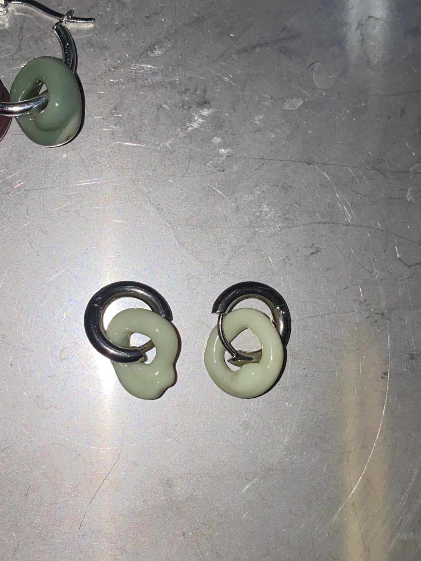 Chunky Silver, Stainless Steel Huggie Hoops
