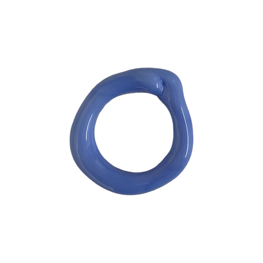 Opaque Blue Plain Ring