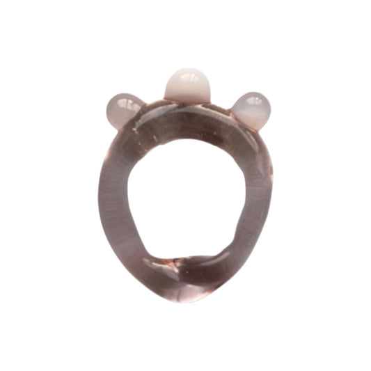 Marshmallow Clear Pink Bubble Ring