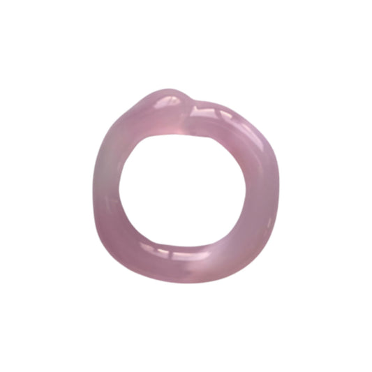 Pink Quartz Plain Ring