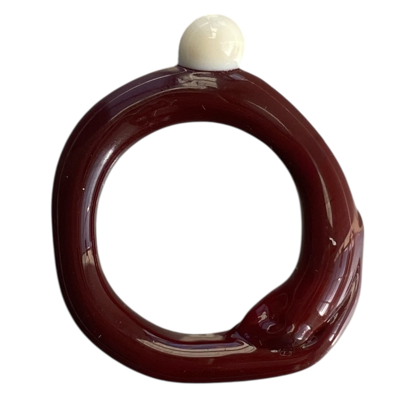 Brown Cream Bubble Ring