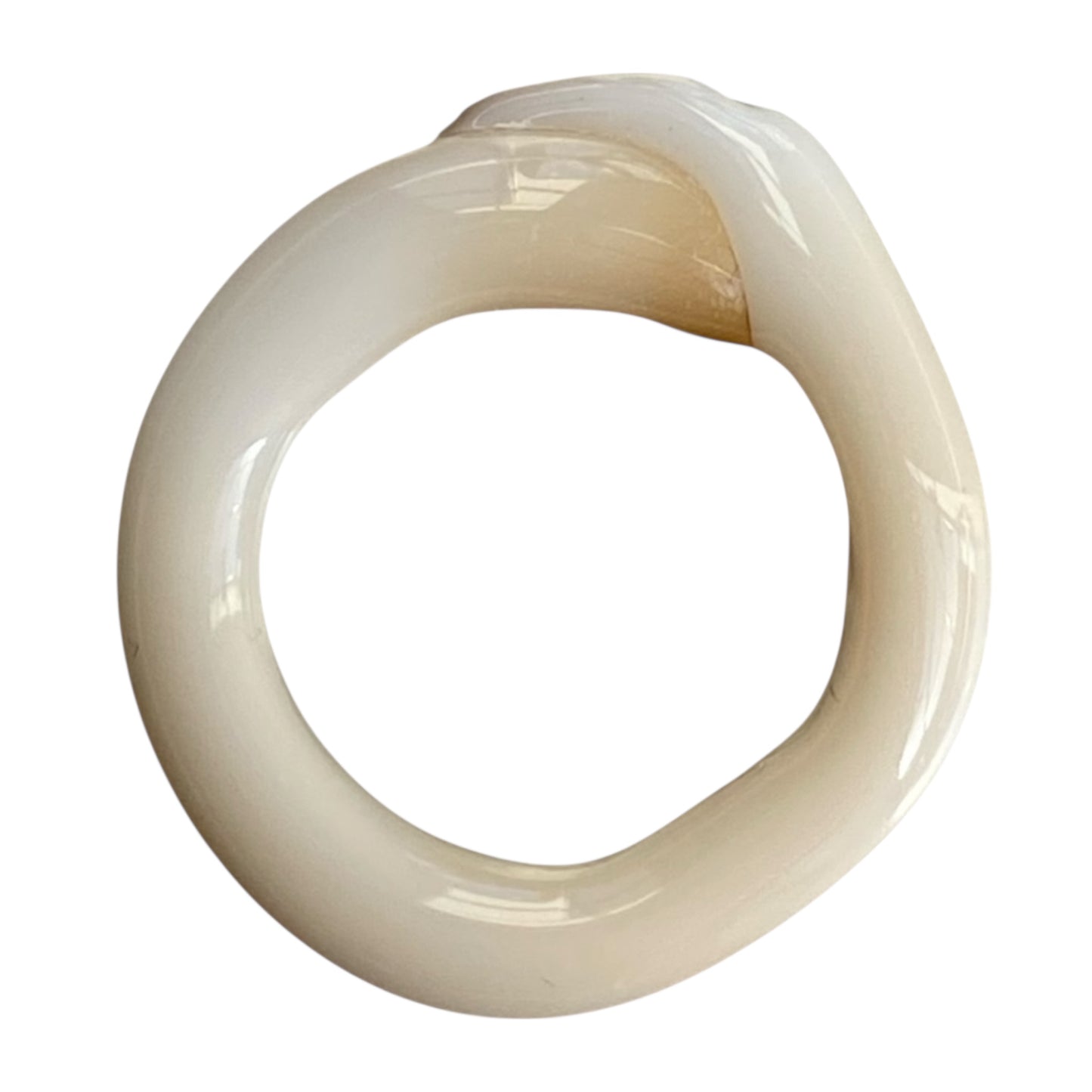 Cream Plain Ring