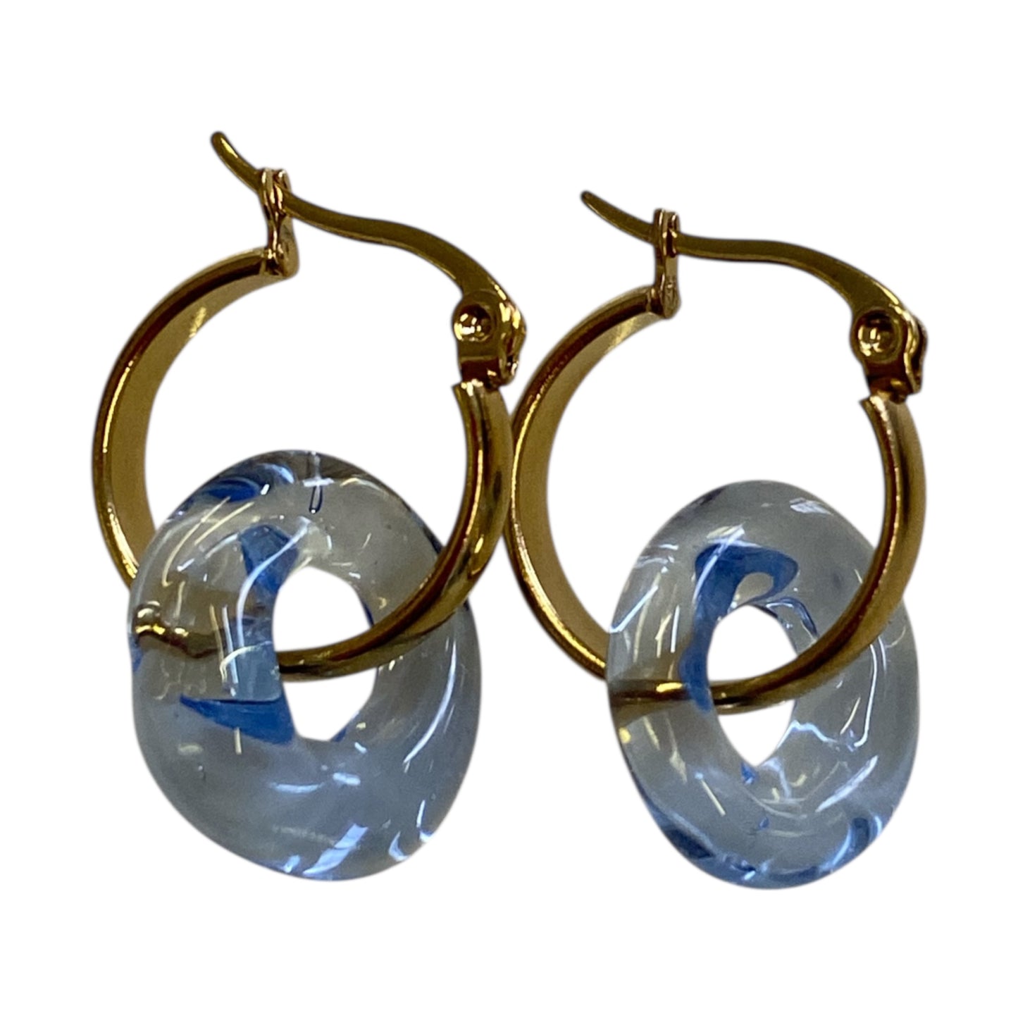 Lilac Donut Drop Hoops