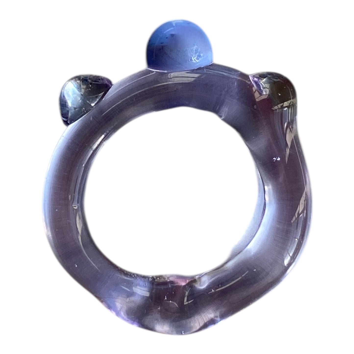 Lilac Blue Bubble Ring