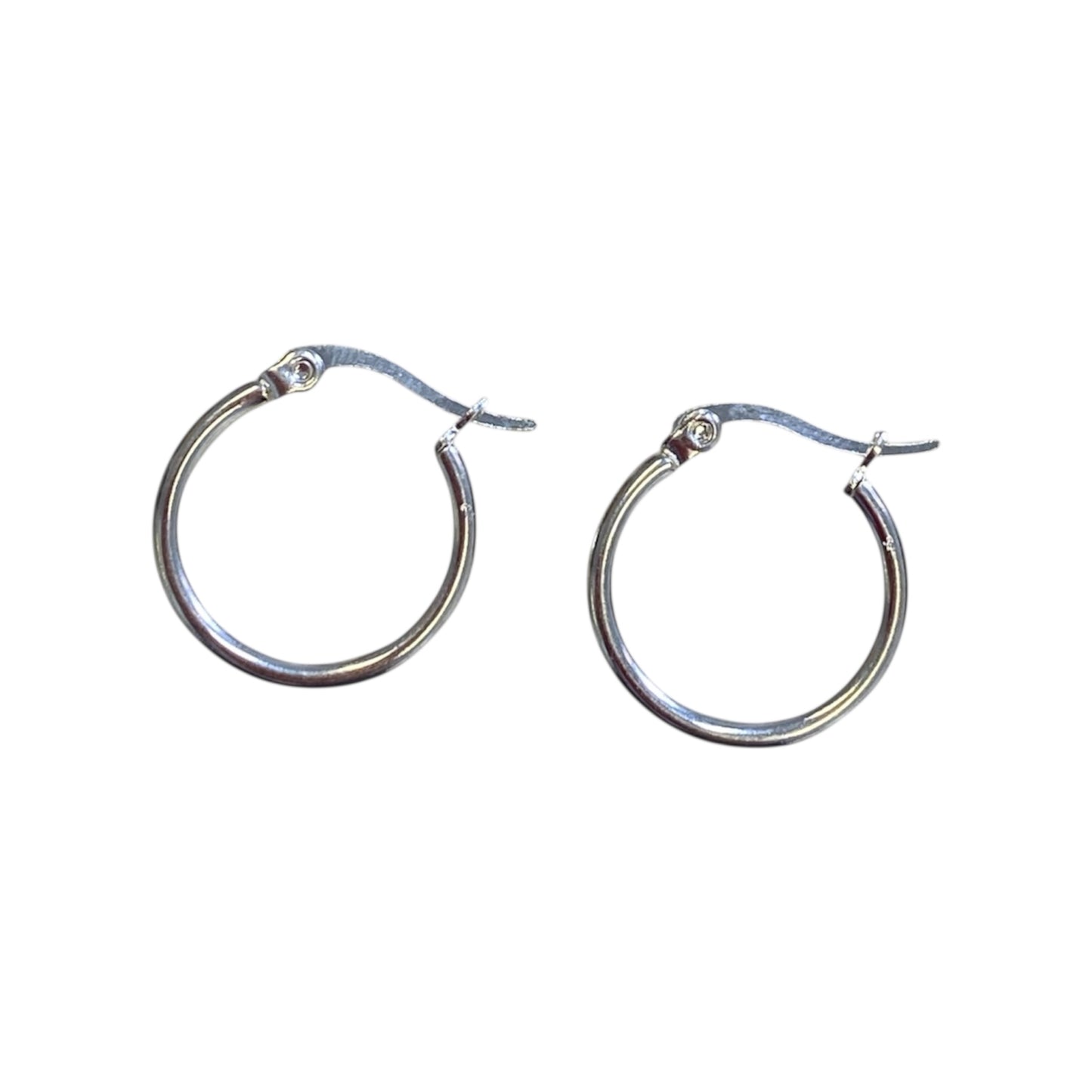 Shiny Silver Thin Mini's Stacking Hoops