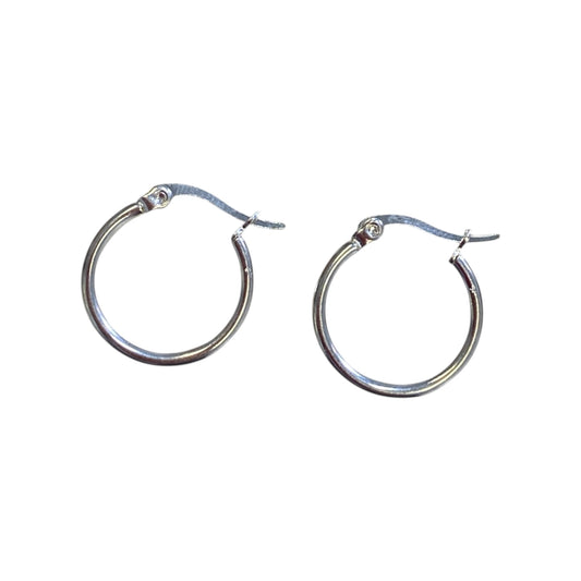 Shiny Silver Thin Mini's Stacking Hoops