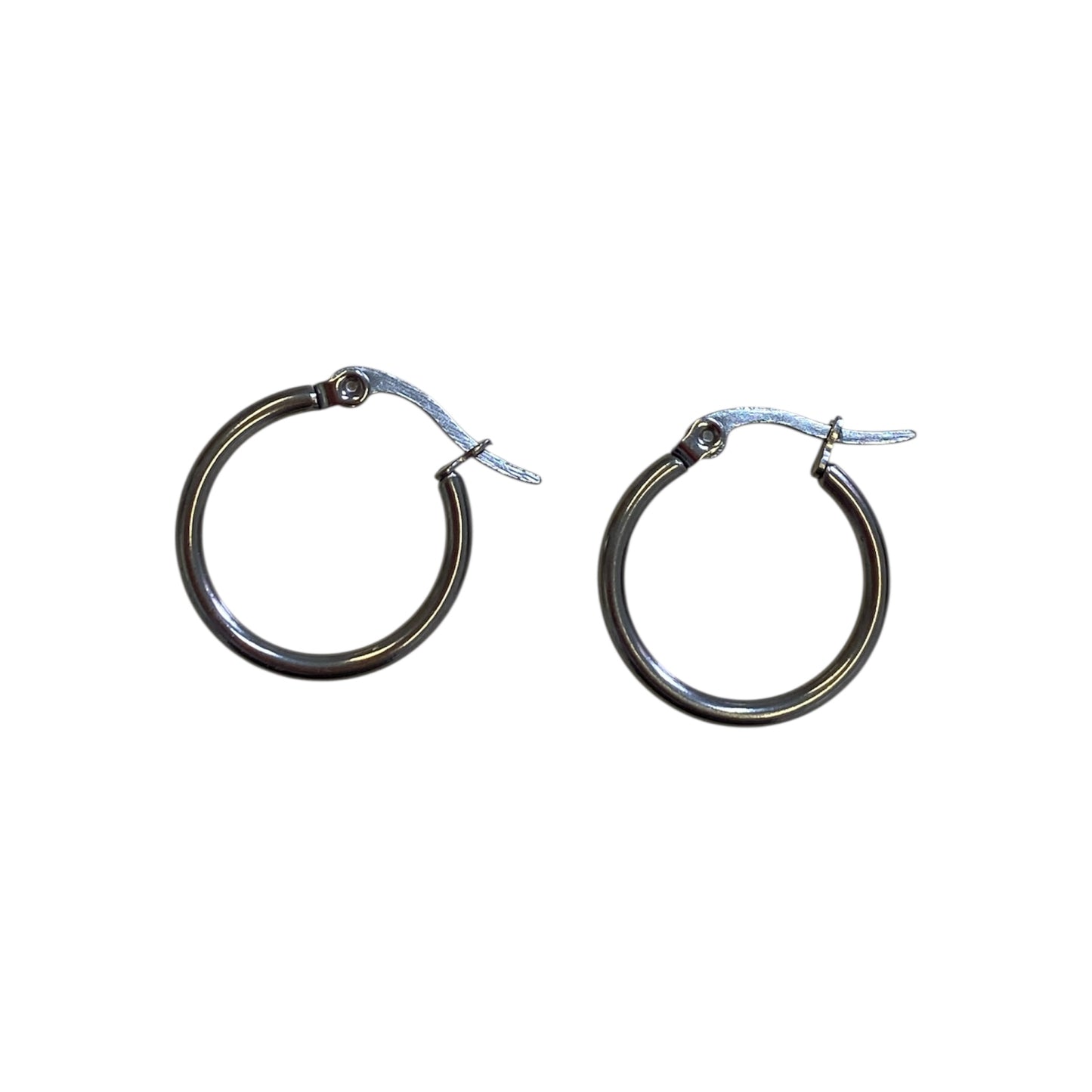 Stainless Steel Industrial Silver Thin Mini's Stacking Hoops
