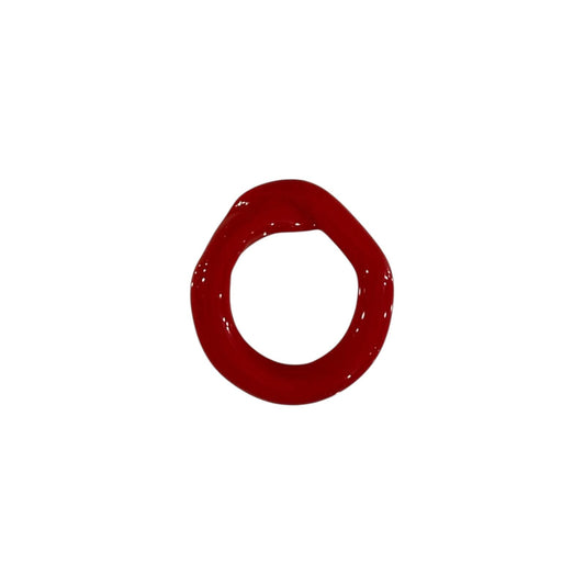 Wine Red Murano Glass Ring.