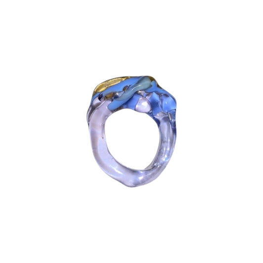 Murano Glass Molten Dome Ring.
