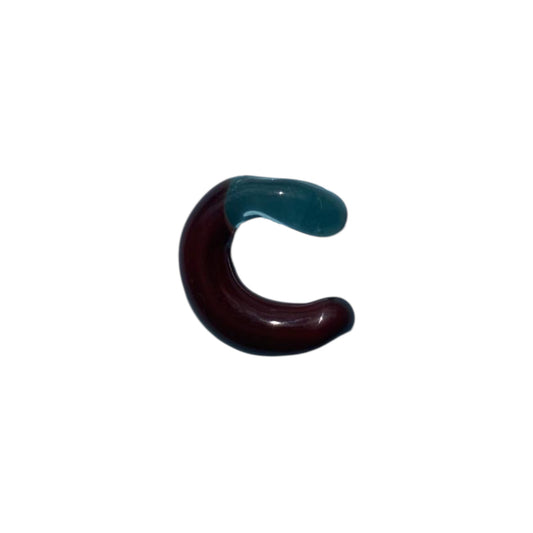 Ear cuff Brown and Teal.
