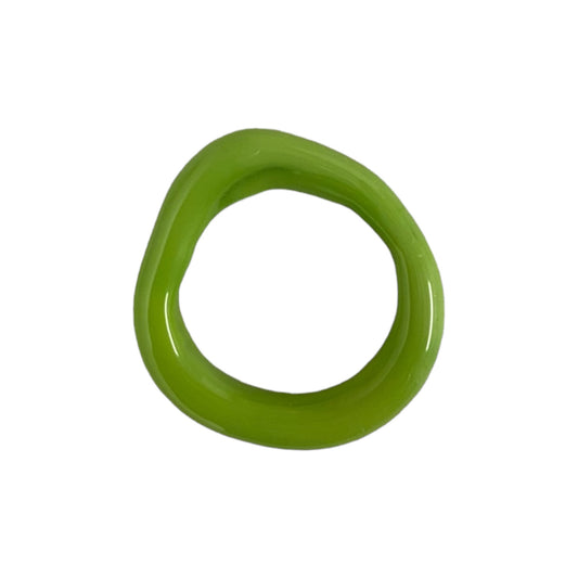 Opaque Green Plain Ring
